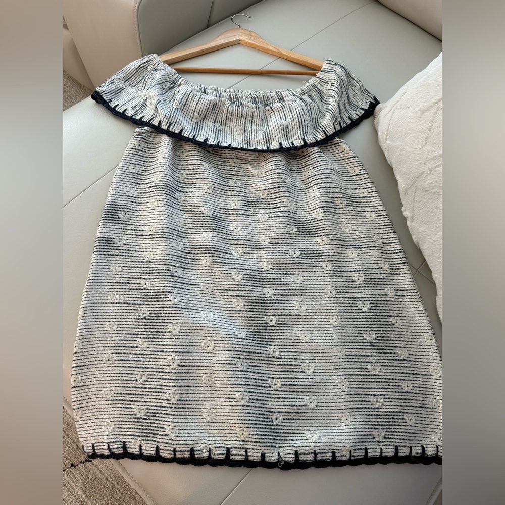 Anthropologie DRA Los Angeles Off-Shoulder Textured Summer Dress. - Picture 6 of 7